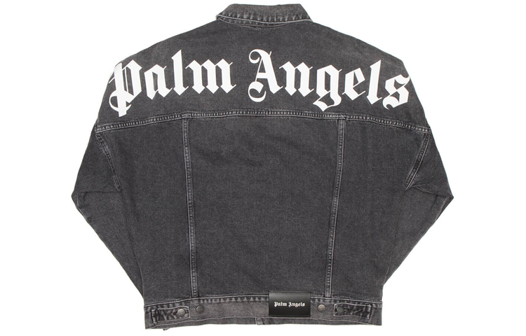 Order PALM ANGELS 黑色印花標誌牛仔外套 PMYE006R203440037601