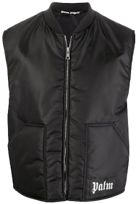 팜엔젤스 블랙 패딩 조끼 지퍼 및 프린트 디자인. PMEA062F21FAB0011001 Order 팜엔젤스 블랙 패딩 조끼 지퍼 및 프린트 디자인. PMEA062F21FAB0011001