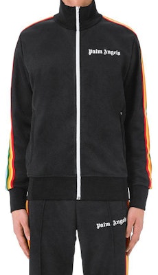 PALM ANGELS 黑色彩虹条纹运动夹克 PMBD001S193840031088 Shop PALM ANGELS 黑色彩虹条纹运动夹克 PMBD001S193840031088