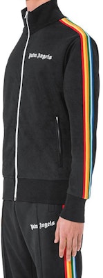 PALM ANGELS 黑色彩虹条纹运动夹克 PMBD001S193840031088 Details for PALM ANGELS 黑色彩虹条纹运动夹克 PMBD001S193840031088