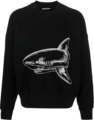 Palm Angels 黑鯊魚刺繡圖案長袖衛衣 PMBA026S23FLE0061003 Order Palm Angels 黑鯊魚刺繡圖案長袖衛衣 PMBA026S23FLE0061003