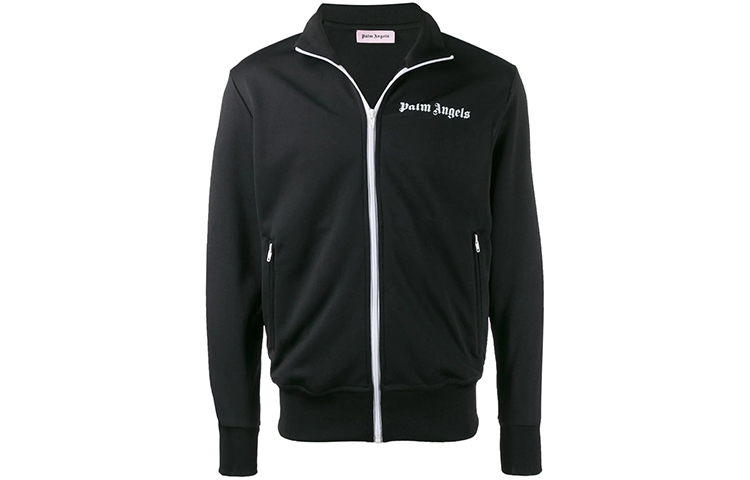 PALM ANGELS Black Zip Track Jacket PMBD001E193840021001