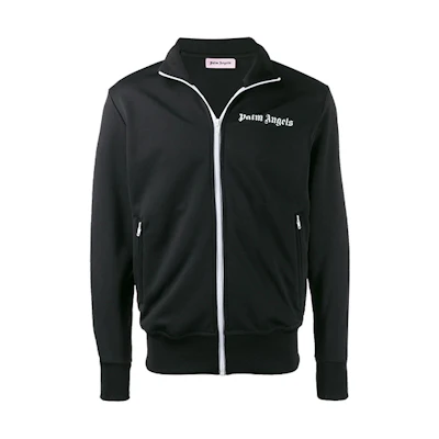 PALM ANGELS Black Zip Track Jacket PMBD001E193840021001