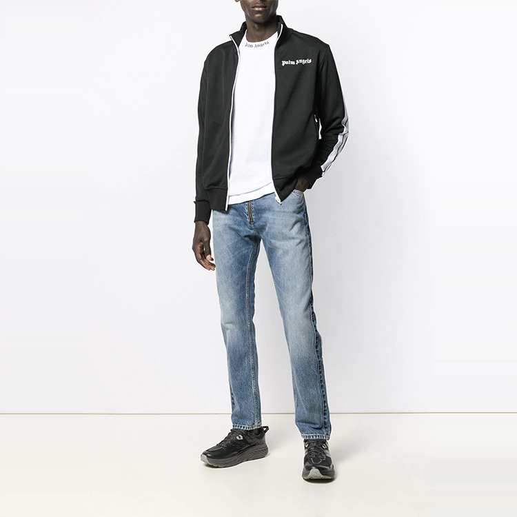 Purchase PALM ANGELS Chaqueta Negra con Cremallera Track PMBD001E193840021001