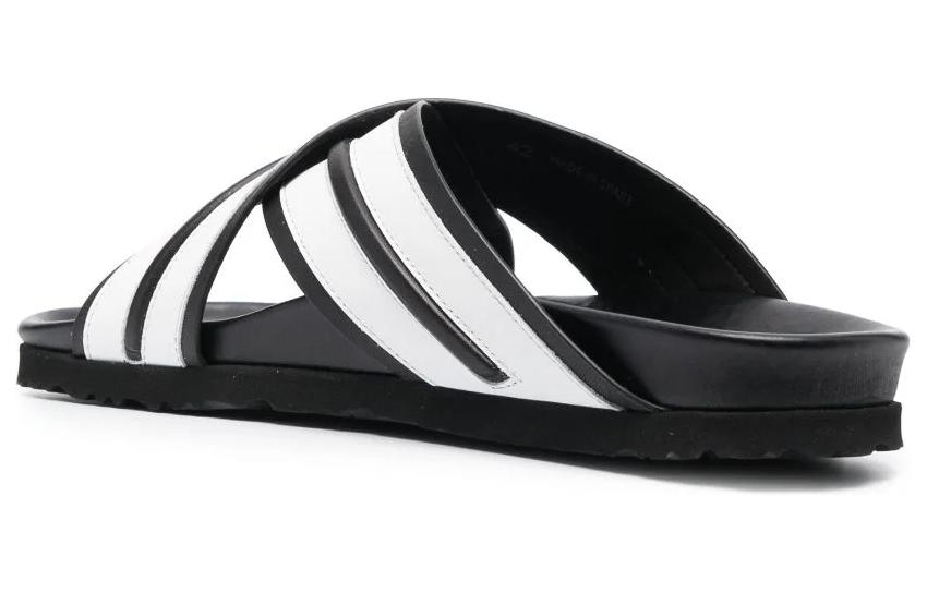 Palm Angels Calfskin Slides 'Black White' 圖 3