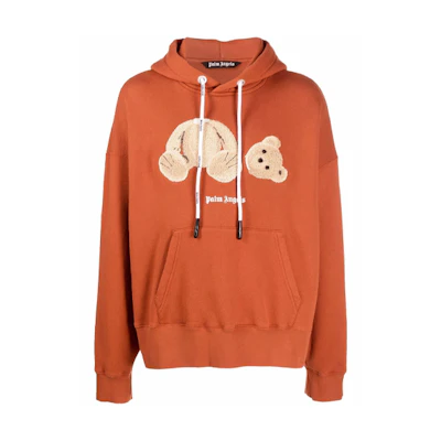 PALM ANGELS Casual Letter Print Hoodie Men’s Brownish Red Colorway. PMBB058F21FLE0072760