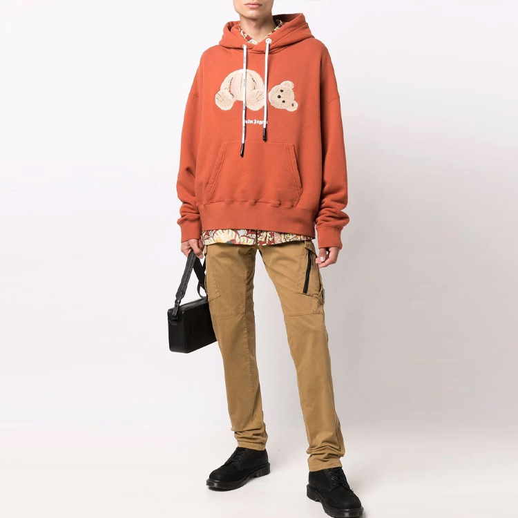 PALM ANGELS Casual Letter Print Hoodie Men’s Brownish Red Colorway. PMBB058F21FLE0072760 圖 3