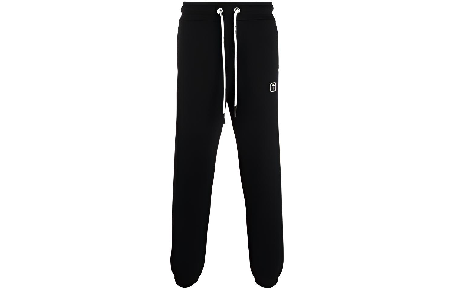 Palm Angels Classic Black Drawstring Sweatpants for Men. PMCH012F21FLE0011001