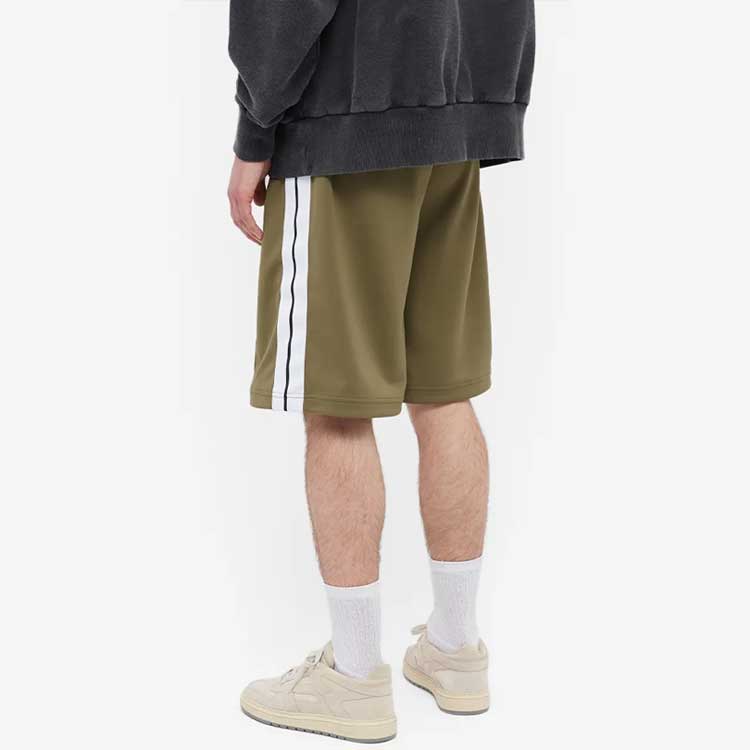 Shop PALM ANGELS Classic Logo Side Stripe Track Shorts Military Green Men. PMCB011C99FAB0015601