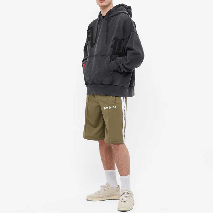 Purchase PALM ANGELS Classic Logo Side Stripe Track Shorts Military Green Men. PMCB011C99FAB0015601