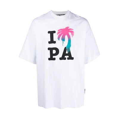 Palm Angels Coconut Tree Logo Graphic T-Shirt Short Sleeve. PMAA066S23JER0020184