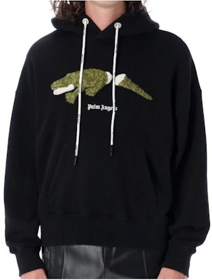 Palm Angels Crocodile Hoodie Black PMBB058C99FLE0021055 Buy Palm Angels Crocodile Hoodie Black PMBB058C99FLE0021055