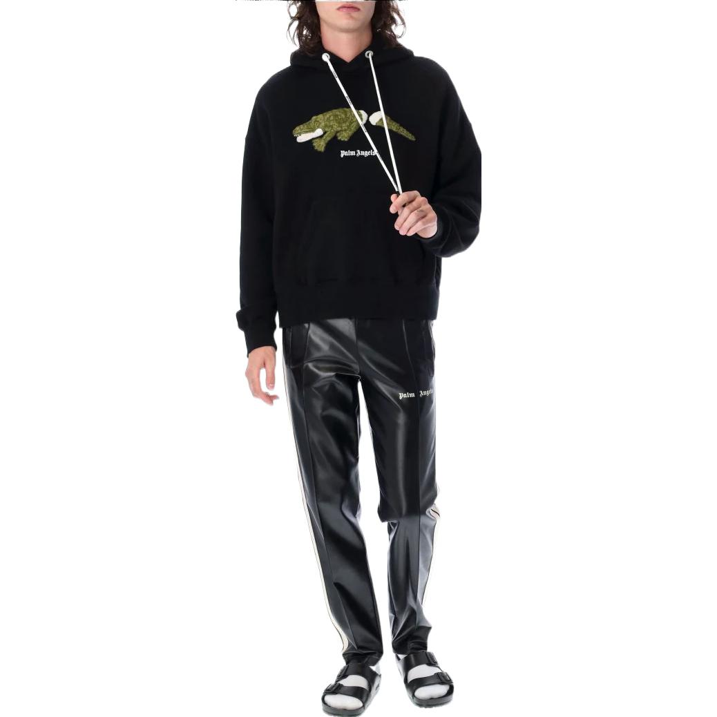Lookbook Palm Angels Crocodile Hoodie Black PMBB058C99FLE0021055