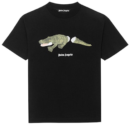 Palm Angels Crocodile Print Crewneck T-Shirt Black PMAA001E20JER0131055 Order Palm Angels Crocodile Print Crewneck T-Shirt Black PMAA001E20JER0131055