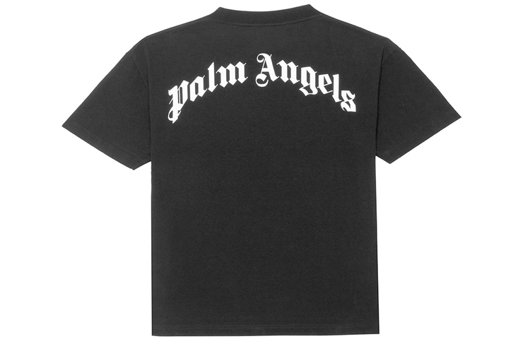 Lookbook Palm Angels Crocodile Print Crewneck T-Shirt Black PMAA001E20JER0131055