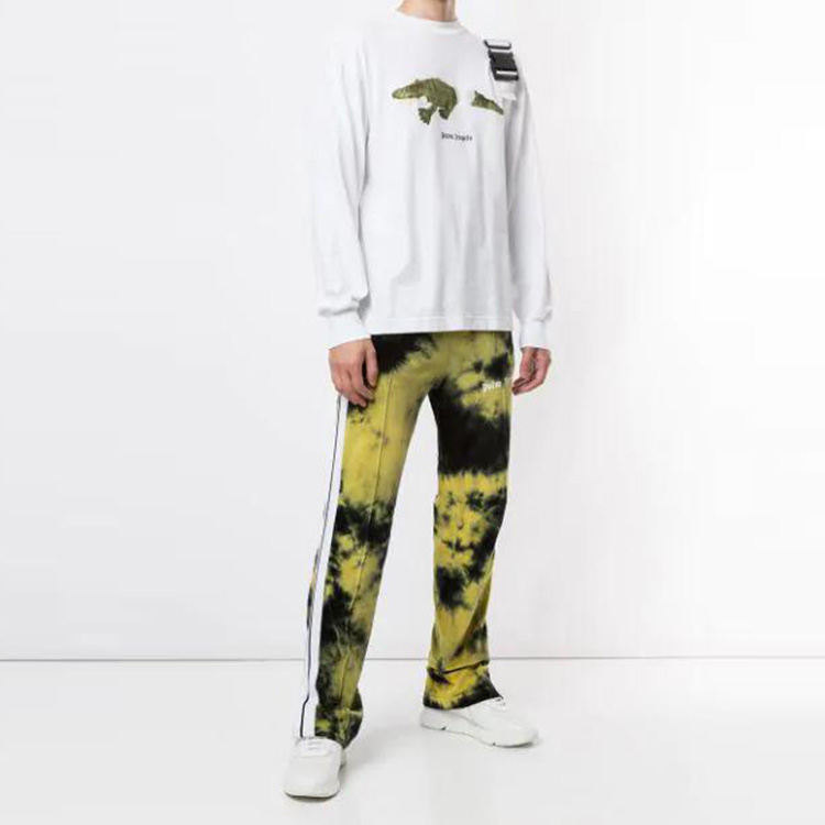 Shop パームエンジェルス クロコダイルプリント 長袖Tシャツ ホワイト PMAB016E20JER0020155