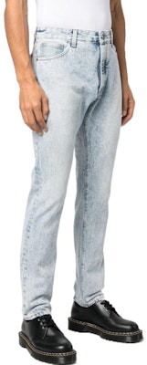 PALM ANGELS Curved Logo Print Denim Jeans for Men. PMYA012C99DEN0024001 Purchase PALM ANGELS Curved Logo Print Denim Jeans for Men. PMYA012C99DEN0024001