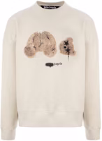 Palm Angels Decap Bear Graphic Long Sleeve Pullover Sweatshirt Men Cream. PMBA026F21FLE0120560 Palm Angels Decap Bear Graphic Long Sleeve Pullover Sweatshirt Men Cream. PMBA026F21FLE0120560