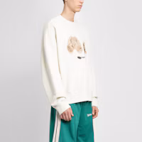 Details for Sudadera de Manga Larga Palm Angels Decap Bear Gráfica Hombre Crema. PMBA026F21FLE0120560