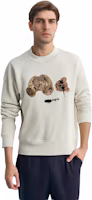 Sizing Sudadera de Manga Larga Palm Angels Decap Bear Gráfica Hombre Crema. PMBA026F21FLE0120560