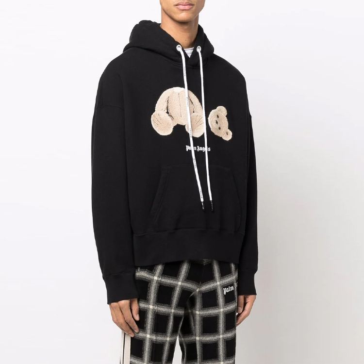 Purchase Palm Angels 斷頭熊連帽衫 黑色 抽繩套頭衛衣 PMBB058C99FLE001-1060