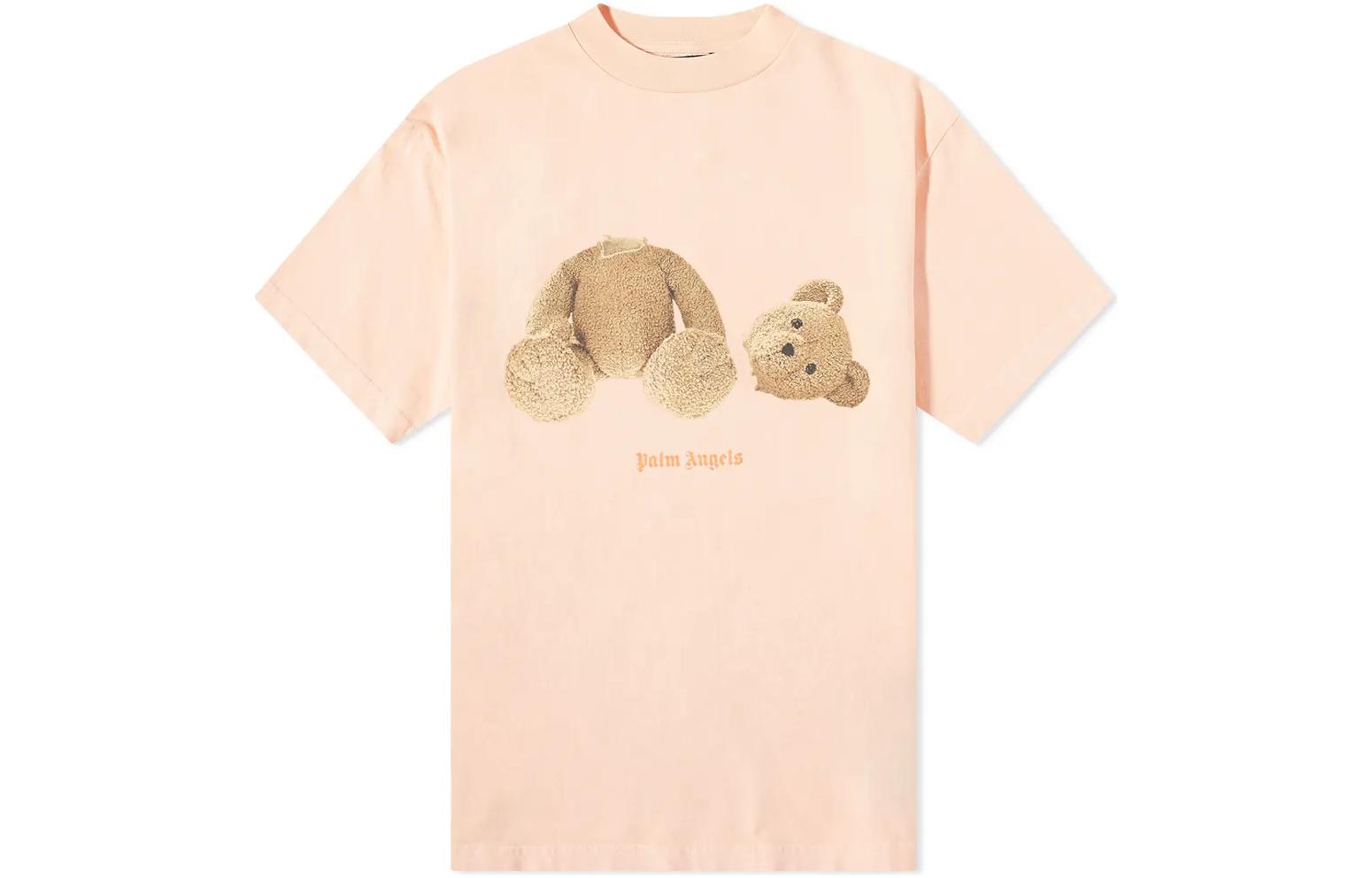 Order パームエンジェルス メンズ デカピテッドベアロゴ グラフィックTシャツ モーヴカラー PMAA001S22JER0196760