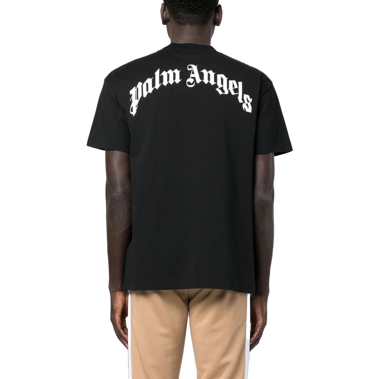 Cheap Camiseta de Algodón Palm Angels Estampado Oso Decapitado Negro PMAA001R21JER0011060