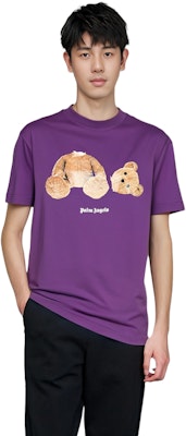 Palm Angels 斷頭熊紫色印花短袖 T 恤 男女款 PMAA001E20JER0033760 Sizing Palm Angels 斷頭熊紫色印花短袖 T 恤 男女款 PMAA001E20JER0033760
