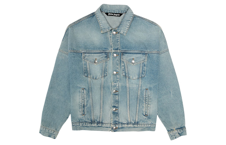 PALM ANGELS Denim Jacket with Back Brand Logo pmye006r203430017310