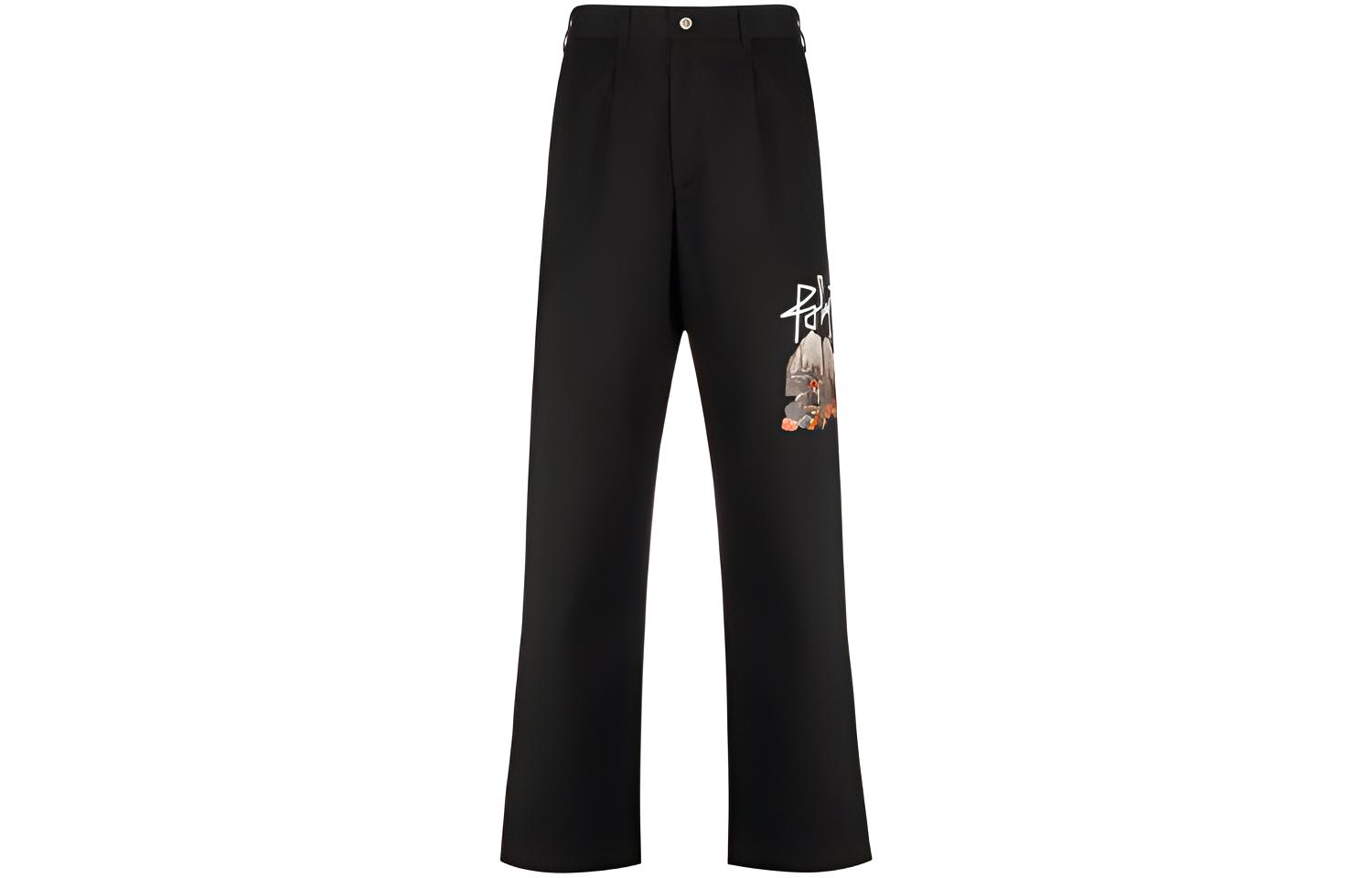 Palm Angels Desert Print Black Casual Pants . PMCA081F20FAB0021084