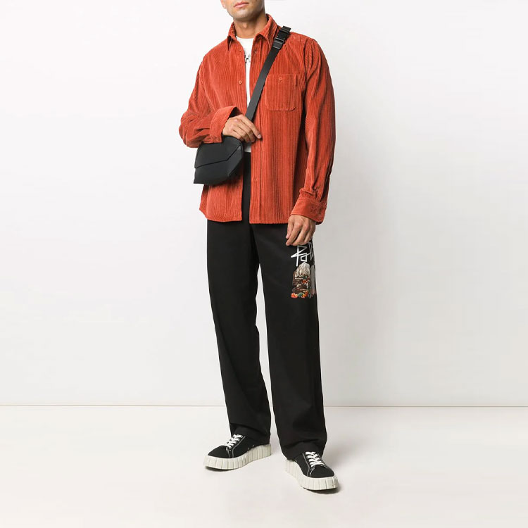 Lookbook Palm Angels Desert Print Black Casual Pants . PMCA081F20FAB0021084