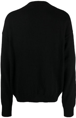 Palm Angels Sweater Rajut Colorblock Bordir Hitam PMHE054F23KNI0021084 Lookbook Palm Angels Sweater Rajut Colorblock Bordir Hitam PMHE054F23KNI0021084