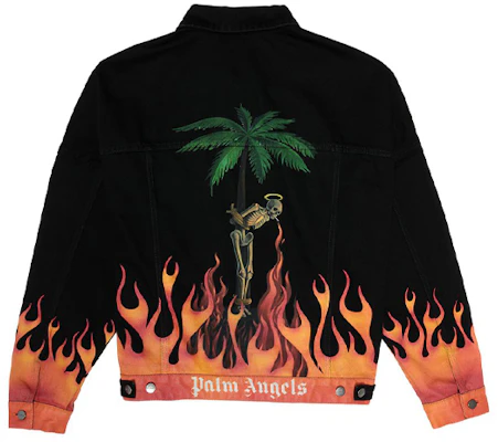 Chaqueta Vaquera Negra Palm Angels Calavera Llama & Palmera Impresa PMYE006R205620177688 Order Chaqueta Vaquera Negra Palm Angels Calavera Llama & Palmera Impresa PMYE006R205620177688