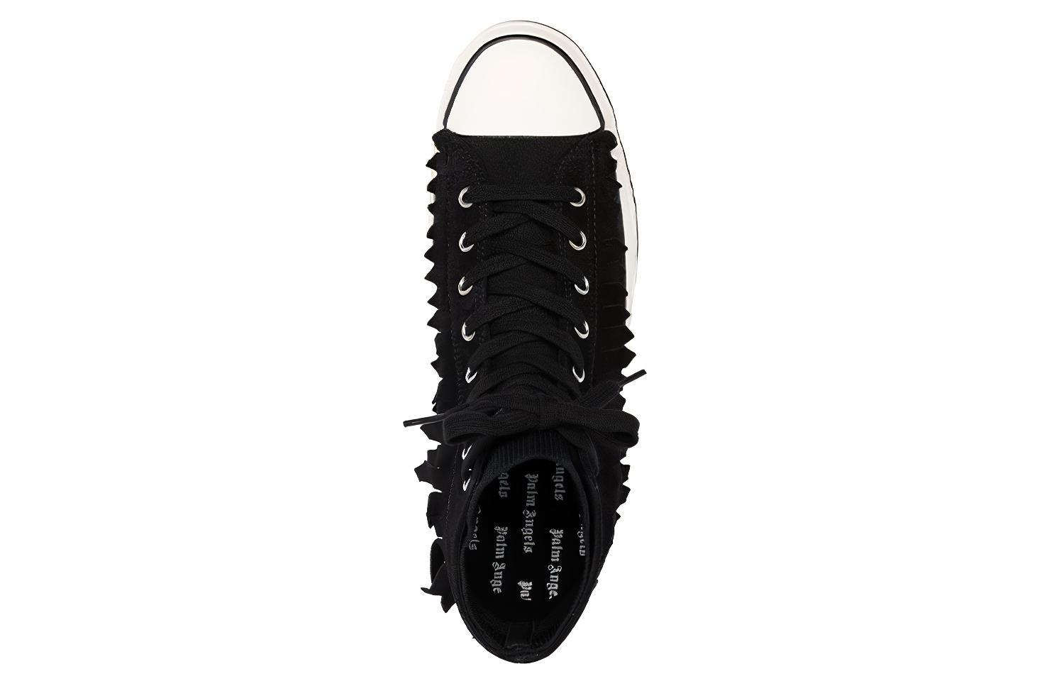 Purchase Palm Angels Fringe Korb High ''Schwarz'' PMIA061S21LEA001-1001