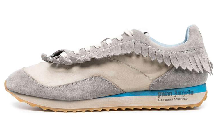 Palm Angels Fringed Low-Top Sneakers 'Grey'