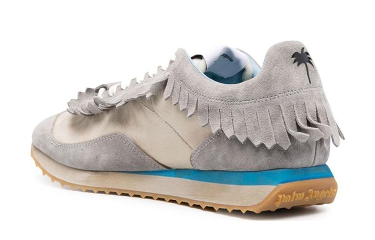 Palm Angels Fringed Low-Top Sneakers 'Grey' 圖 3