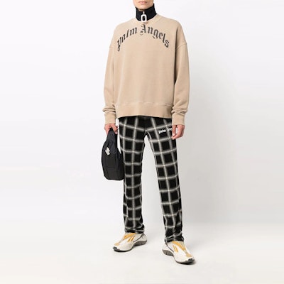 PALM ANGELS FW21 Sudadera Marrón Arc Logo Crewneck para Hombre. PMBA026F21FLE0046110 Shop PALM ANGELS FW21 Sudadera Marrón Arc Logo Crewneck para Hombre. PMBA026F21FLE0046110