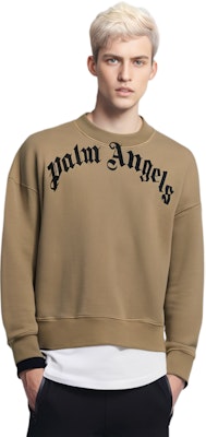 PALM ANGELS FW21 Sudadera Marrón Arc Logo Crewneck para Hombre. PMBA026F21FLE0046110 Cheap PALM ANGELS FW21 Sudadera Marrón Arc Logo Crewneck para Hombre. PMBA026F21FLE0046110