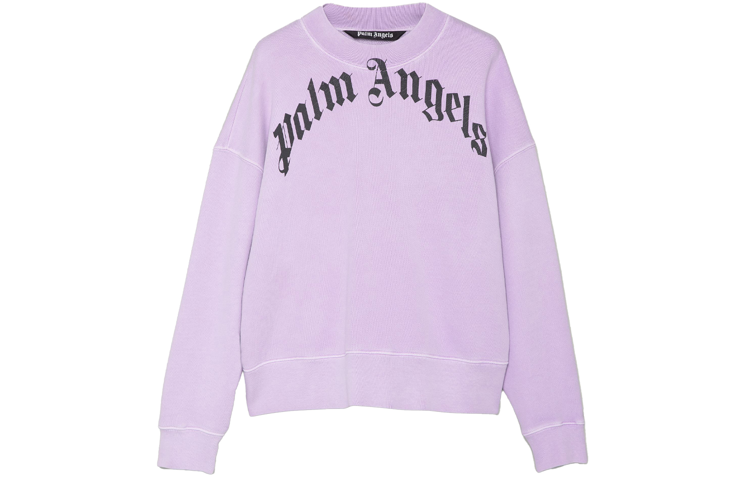 Palm Angels FW21 Arc Logo Purple Crewneck Pullover Sweatshirt Mens PMBA026F21FLE0043610