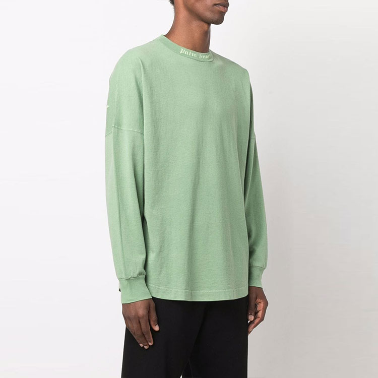 Purchase Camiseta Manga Larga Verde PALM ANGELS FW21 con Logo Trasero. PMAB001F21JER0045757