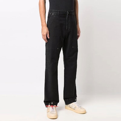 PALM ANGELS FW21 黑色直筒休閒長褲 PMCA099F21FAB0011010 Shop PALM ANGELS FW21 黑色直筒休閒長褲 PMCA099F21FAB0011010