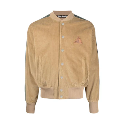 PALM ANGELS FW21 Brown Corduroy Jacket with Side Piping for Men. PMBD031F21FAB0026110