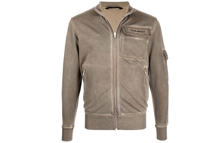 Palm Angels FW21 Brown Logo Patch Jacket Brown PMBD028S21FAB0016010