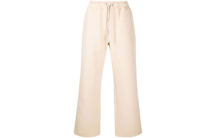 Order PALM ANGELS FW21 Embossed Straight Track Pants Beige Men’s. PMCA097F21FAB0030337
