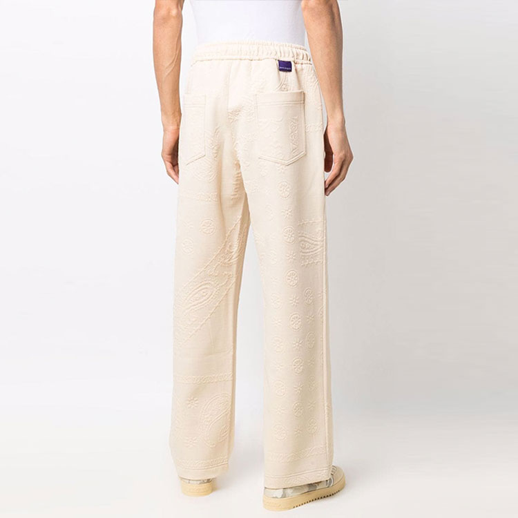 Shop PALM ANGELS FW21 Embossed Straight Track Pants Beige Men’s. PMCA097F21FAB0030337