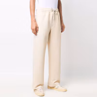 Purchase PALM ANGELS FW21 浮雕直筒運動褲 米色 男款. PMCA097F21FAB0030337