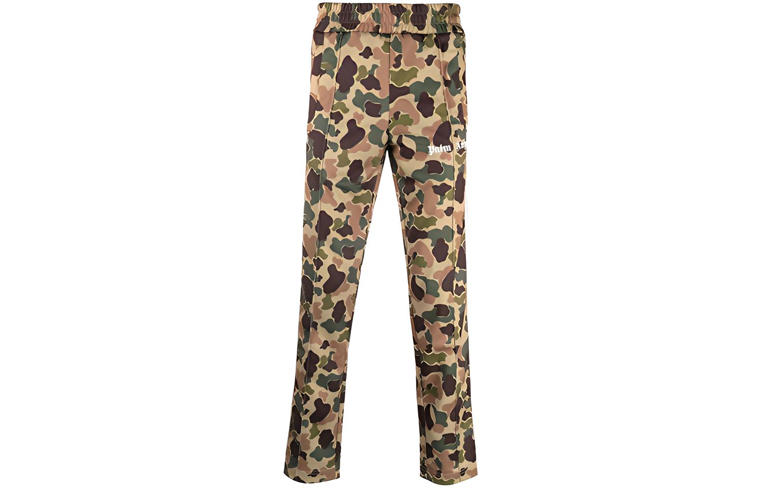 Palm Angels FW21 Logo Camo Track Pants Brown . PMCA007F21FAB0115601
