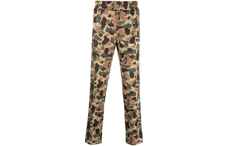 Order Palm Angels FW21 標誌迷彩運動褲 棕色 PMCA007F21FAB0115601