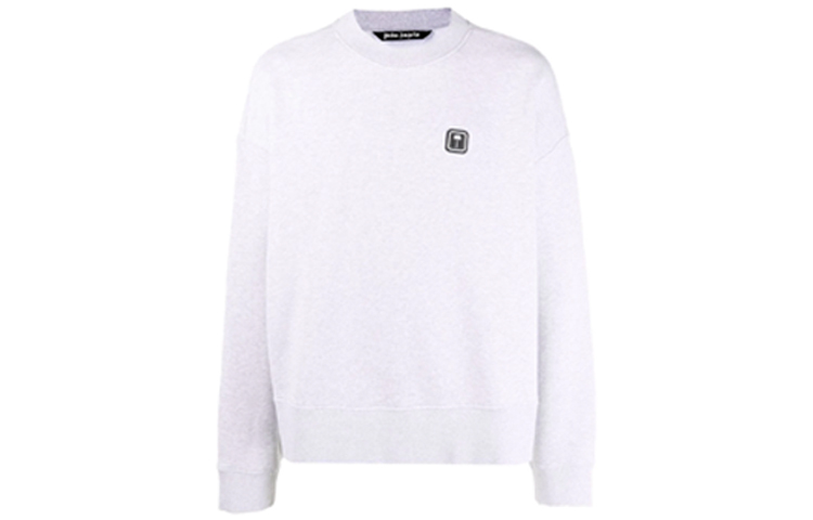 Palm Angels FW21 Logo Crewneck Pullover Sweatshirt Unisex Grey PMBA026F21FLE0020801