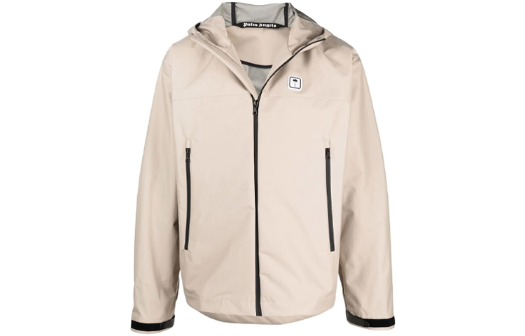Palm Angels FW21 Loose Fit Zip Hoodie Jacket Light Brown PMEA170F21FAB0016110
